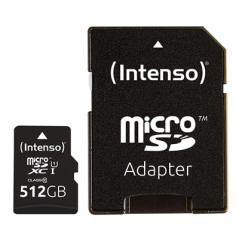 Tarjeta de memoria micro sd intenso 512gb premium uhs - i cl10 + adaptador sd - Imagen 1