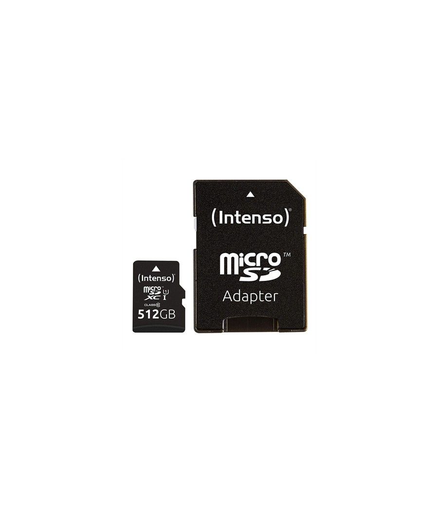 Tarjeta de memoria micro sd intenso 512gb premium uhs - i cl10 + adaptador sd - Imagen 1
