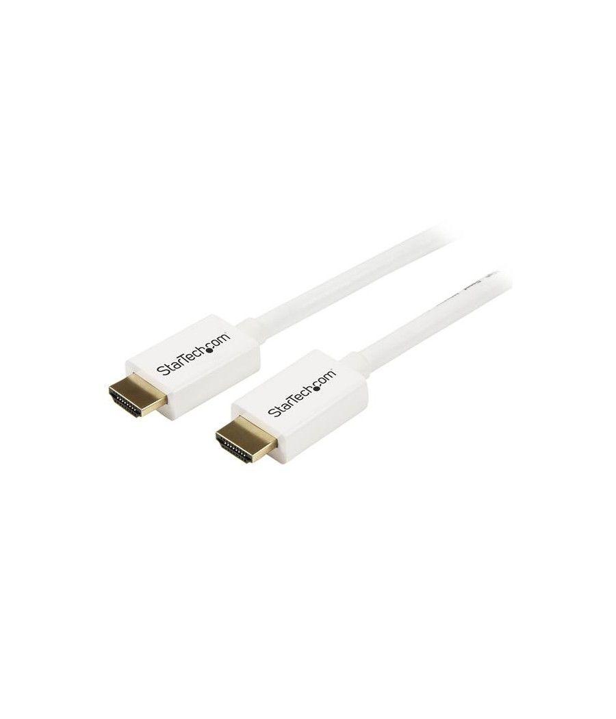 StarTech.com Cable HDMI de alta velocidad de 5m - Macho a Macho - CL3 Instalación en Pared - Ultra HD 4k x 2k - Blanco - Imagen 