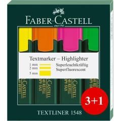 Faber - castell marcador fluorescente textliner 48 surtidos -blister 3+1- - Imagen 1