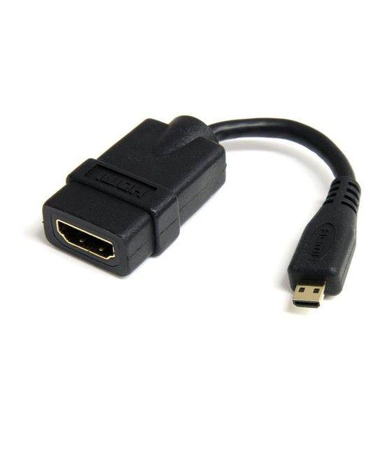 StarTech.com Adaptador Micro HDMI a HDMI - Vídeo 4K 30Hz -Cable Adaptador Dongle Micro HDMI Tipo D de Alta Velocidad a HDMI 1.4 