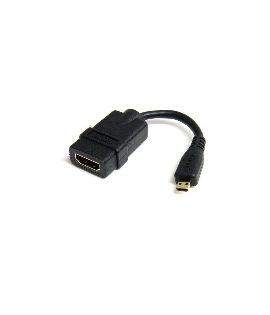 StarTech.com Adaptador Micro HDMI a HDMI - Vídeo 4K 30Hz -Cable Adaptador Dongle Micro HDMI Tipo D de Alta Velocidad a HDMI 1.4 