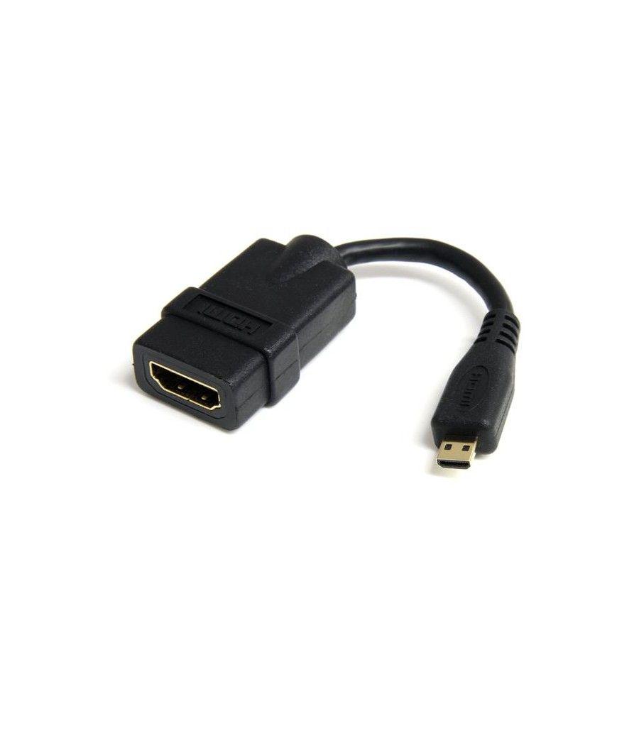 StarTech.com Adaptador Micro HDMI a HDMI - Vídeo 4K 30Hz -Cable Adaptador Dongle Micro HDMI Tipo D de Alta Velocidad a HDMI 1.4 