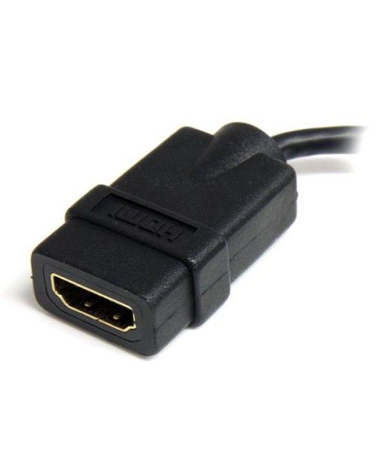 StarTech.com Adaptador Micro HDMI a HDMI - Vídeo 4K 30Hz -Cable Adaptador Dongle Micro HDMI Tipo D de Alta Velocidad a HDMI 1.4 