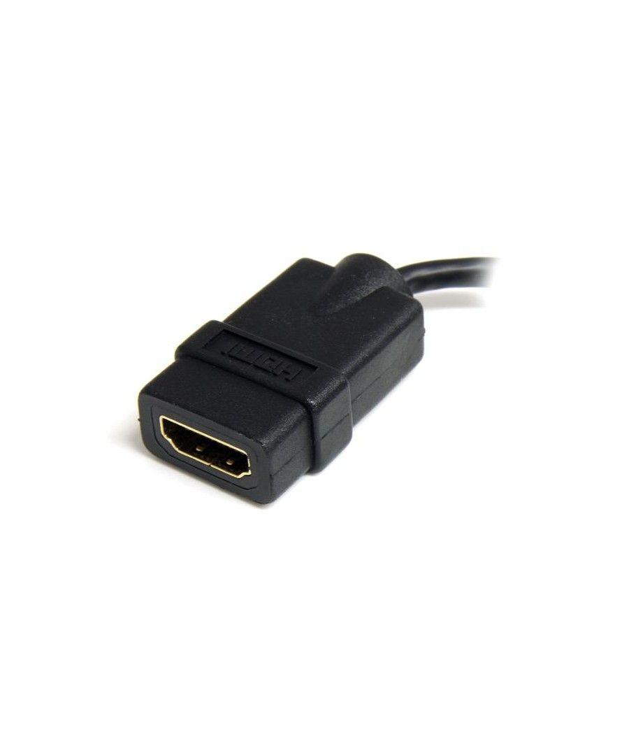 StarTech.com Adaptador Micro HDMI a HDMI - Vídeo 4K 30Hz -Cable Adaptador Dongle Micro HDMI Tipo D de Alta Velocidad a HDMI 1.4 