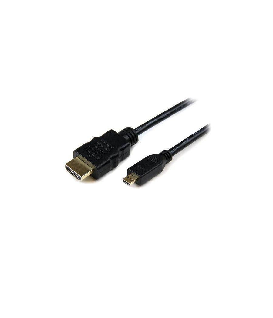 StarTech.com Cable de 1m Micro HDMI a HDMI con Ethernet - Vídeo de 4K a 30Hz - Cable Adaptador Conversor Micro HDMI Tipo D de al