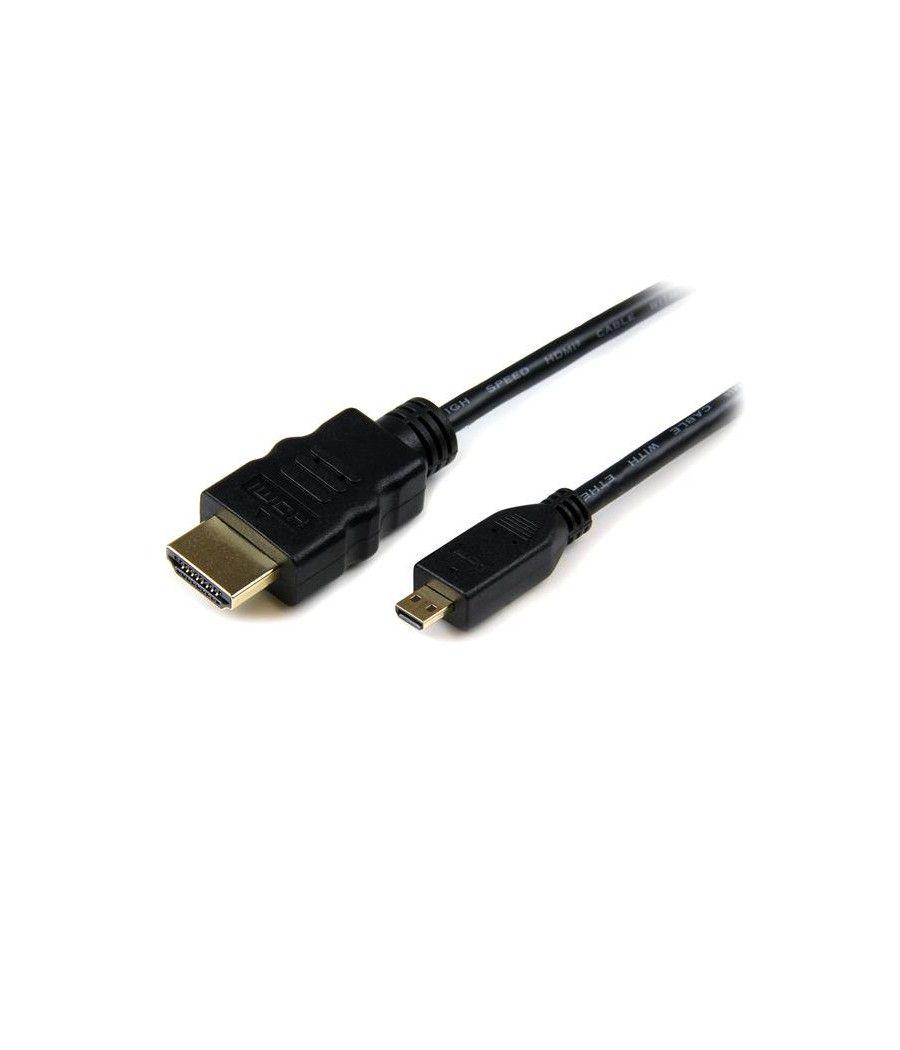 StarTech.com Cable de 1m Micro HDMI a HDMI con Ethernet - Vídeo de 4K a 30Hz - Cable Adaptador Conversor Micro HDMI Tipo D de al