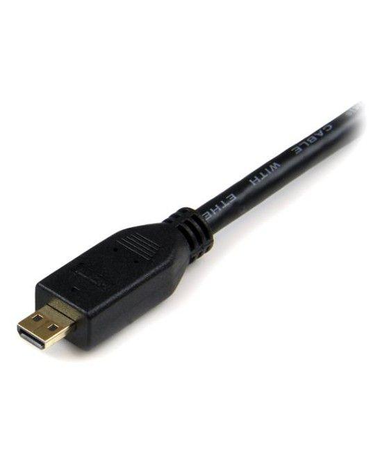 StarTech.com Cable de 1m Micro HDMI a HDMI con Ethernet - Vídeo de 4K a 30Hz - Cable Adaptador Conversor Micro HDMI Tipo D de al