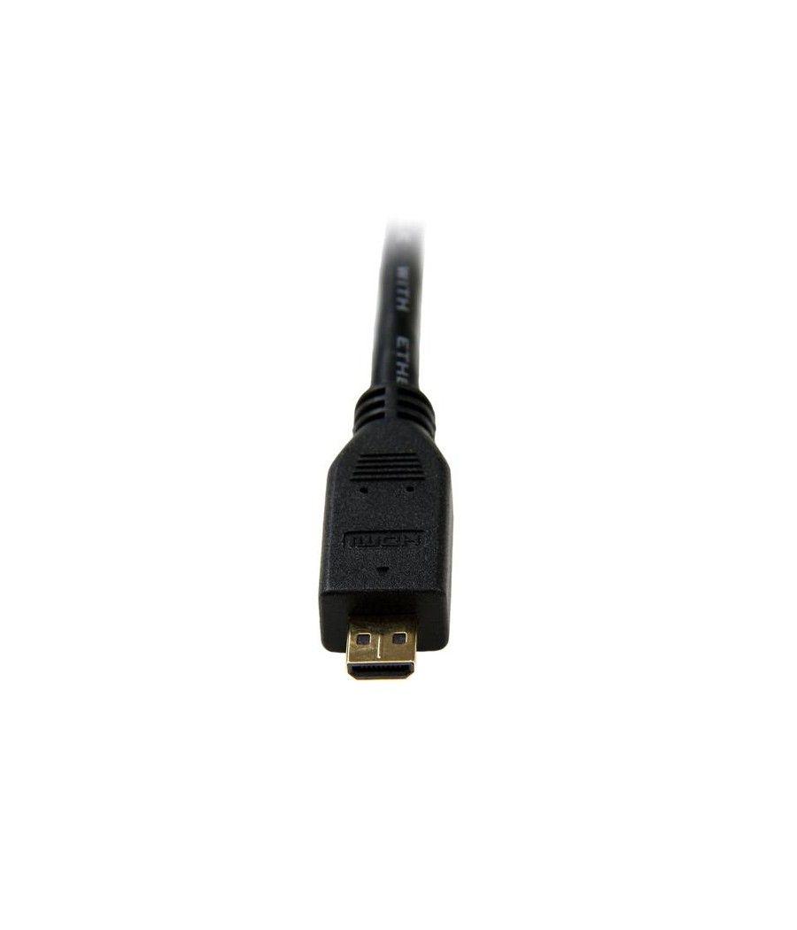 StarTech.com Cable de 1m Micro HDMI a HDMI con Ethernet - Vídeo de 4K a 30Hz - Cable Adaptador Conversor Micro HDMI Tipo D de al