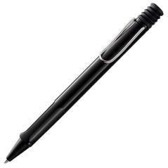 Lamy bolígrafo safari black 219m punta media tinta azul recargable color negro en estuche