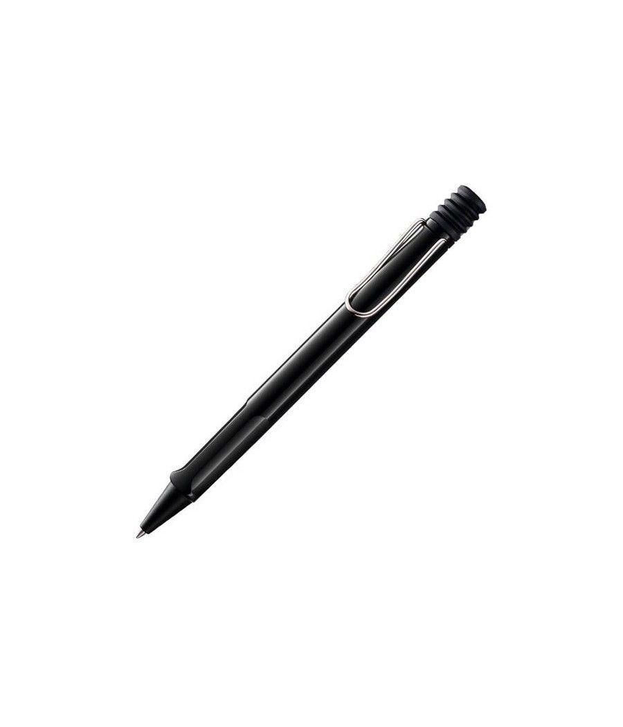 Lamy bolÍgrafo safari black 219m punta media tinta azul recargable color negro en estuche - Imagen 1