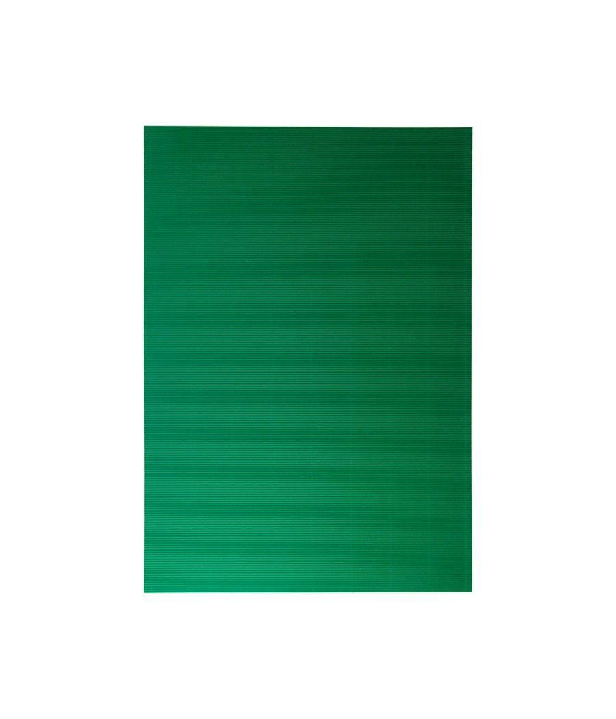 Cartón ondulado liderpapel 50 x 70cm 320g/m2 verde hoja pack 10 unidades - Imagen 2