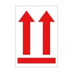 Apli rollo etiqueta flecha posición vertical roja
