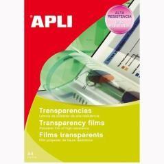 Apli pack 20 hojas transparencias a4 sin banda para lÁser - Imagen 1