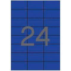 Apli etiquetas adhesivas 70x37mm inkjet/láser c/rectos 24 x 20h azul