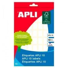 Apli etiquetas manuales 12x18mm b.10 hojas blanco - Imagen 1