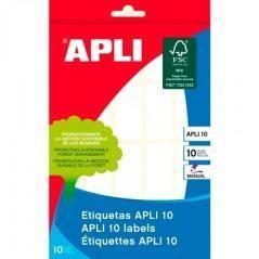 Apli etiquetas manuales 19x40mm b.10 hojas blanco - Imagen 1