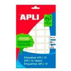 Apli etiquetas manuales 25x40mm 10 hojas blanco - Imagen 1