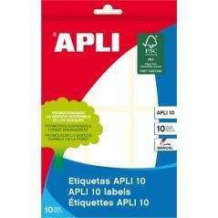 Apli etiquetas manuales 34x67mm 10 hojas blanco - Imagen 1