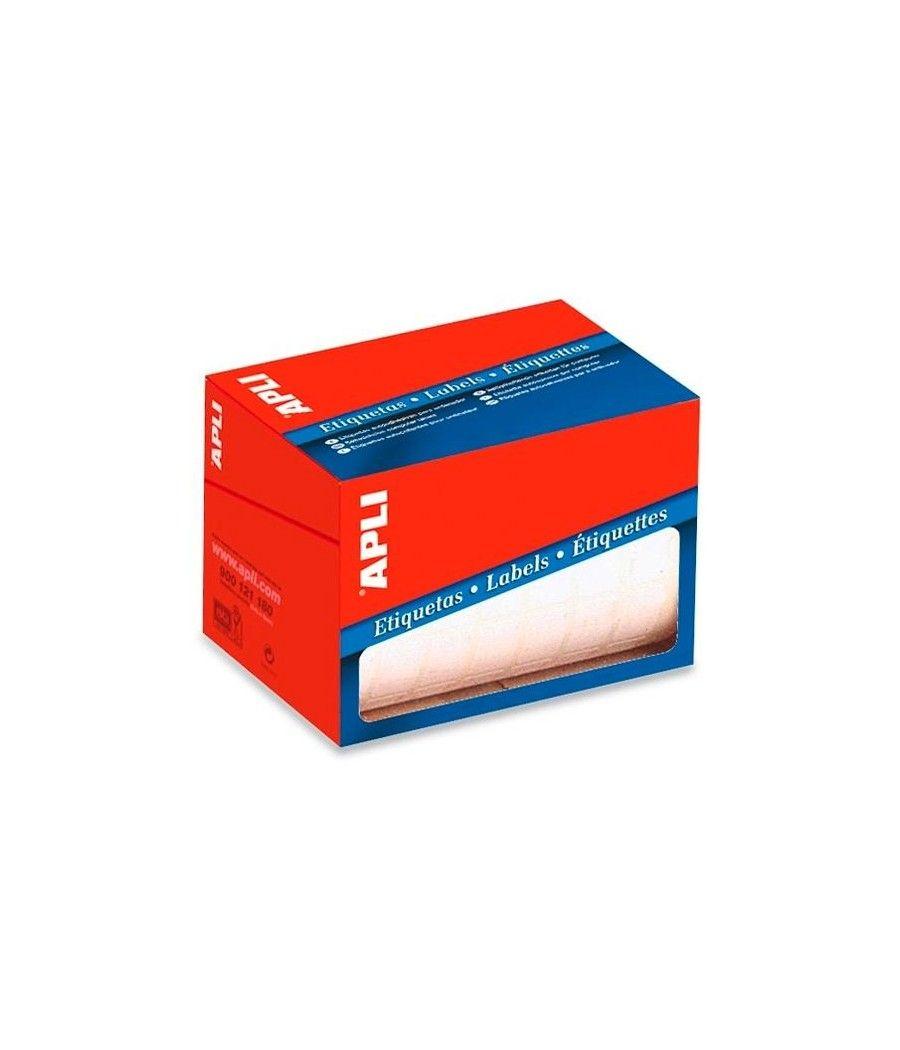 Apli rollo 300 etiquetas 53x100mm para precios escritura manual cantos romos blanco - Imagen 1