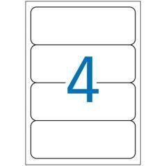 Apli etiquetas permanentes para inkjet lÁser y fotocopiadoras 190x61 mm cantos romos blanco -10 hojas- - Imagen 1