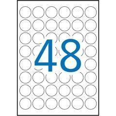 Apli pack 25 hojas etiquetas circulares Ø30mm inkjet/lÁser/fotocopiadoras blanco - Imagen 1