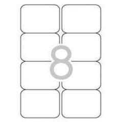 Apli etiquetas poliester blanco para lÁser y fotocopiadoras / 99,1 x 67,7 mm / cantos romos - 20 hojas- - Imagen 1