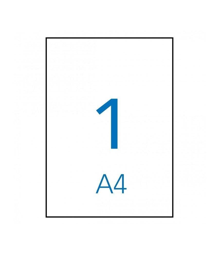 Apli etiquetas poliester blanco para lÁser y fotocopiadoras / 210 x 297 mm / cantos rectos - 10 hojas- - Imagen 1