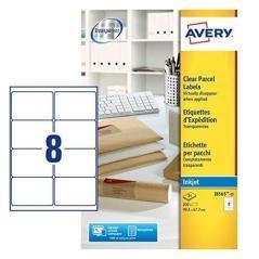 Avery etiquetas adhesivas para sobres 99,1x67,7mm inkjet 8 x 25h transparentes