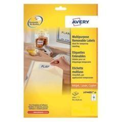 Avery etiquetas removibles 96x50,8 mm blanco -250u- - Imagen 1