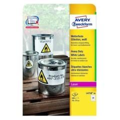 Avery etiquetas para lÁser 99,1x139mm poliester amarillo fluorescente -20 hojas- - Imagen 1