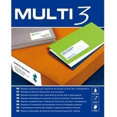 Multi-3 etiquetas autoadhesivas a4 70x25,4mm 500 hojas - Imagen 1