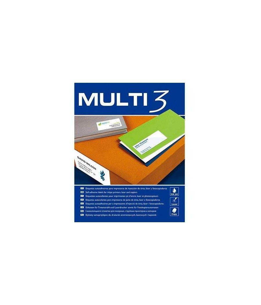 Multi-3 etiquetas autoadhesivas a4 70x25,4mm 500 hojas - Imagen 1
