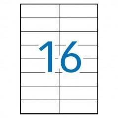 Multi-3 etiquetas adhesivas 105x37mm inkjet/láser c/rectos 16 x 500h blanco