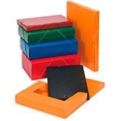 Carchivo carpeta de proyectos 12cm montada cartón compacto pintado brillo con gomas folio negro