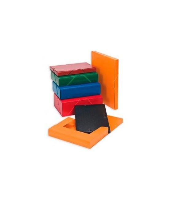 Carchivo carpeta de proyectos 7cm montada cartón compacto pintado brillo con gomas folio negro