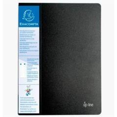 Exacompta carpeta de 60 fundas up-line a4 c/porta-etiqueta 3 caras pp rígido negro