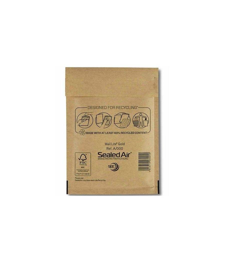 Fellowes bolsa de burbujas banker box nº12 acolchada 120x215mm kraft -pack de 10- - Imagen 1