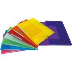 Grafoplás carpeta con gomas colorgraf folio 3 solapas pp azul translúcido
