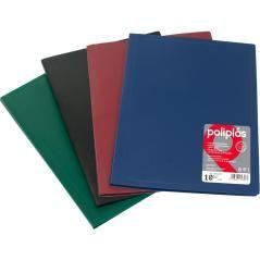 GrafoplÁs carpeta poliplÁs de polipropileno opaco con 40 fundas soldadas folio negro - Imagen 1