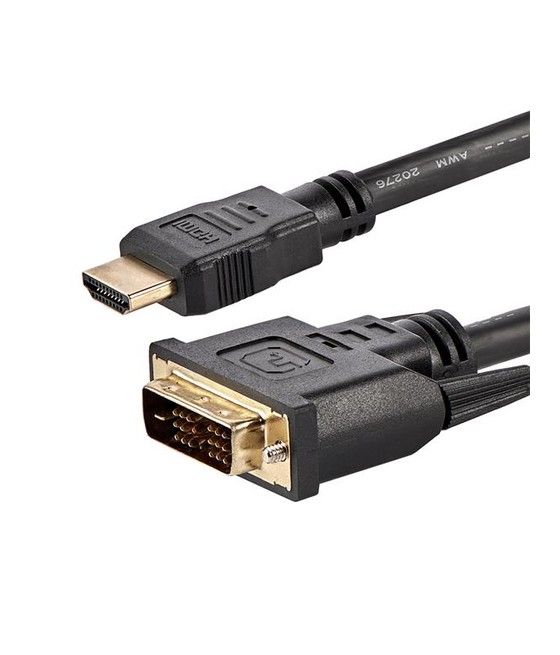 StarTech.com Cable Adaptador Conversor HDMI a DVI-D de 1,8m - Macho a Macho - Convertidor de Vídeo - Negro - Imagen 1