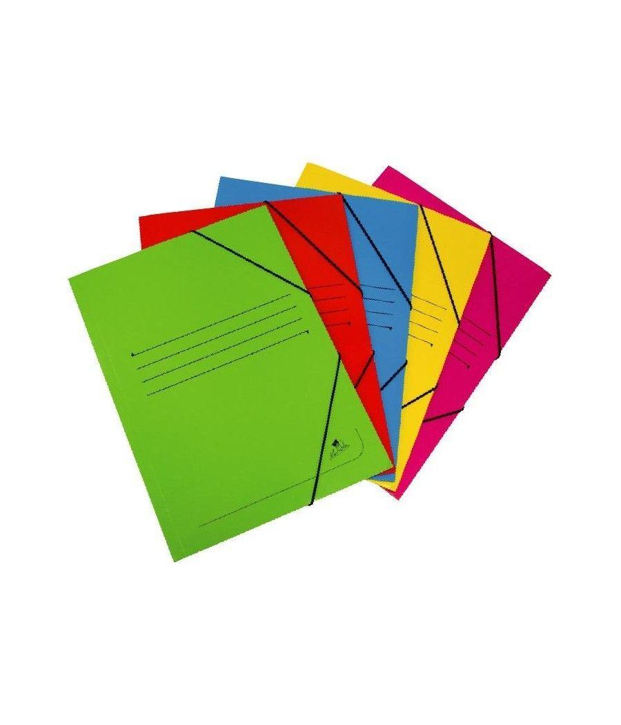 Mariola carpeta cartÓn 500 gr solapa gomas folio mate amarillo -20u- - Imagen 1