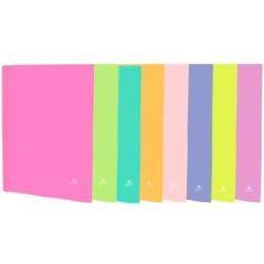 Mariola carpetas anillas 4 x 25mm folio cartón plastificado mate c/surtidos pastel