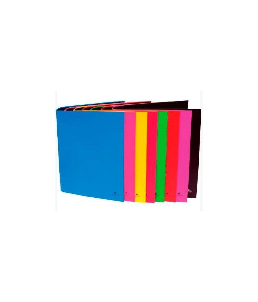 Mariola carpeta anillas 4x25 cartÓn forrado plastificado mate folio colores surtidos - Imagen 1