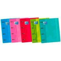 Oxford carpeta de anillas 4x35 europeanbinder con recambio 100 hojas 5x5 a4+ colores tendencia caja expositora 10u - Imagen 1