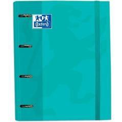 Oxford carpeta 4 anillas classic europeanbinder c/ recambio 100h 5x5 a4+ ice mint - Imagen 1