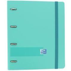 Oxford &you carpeta 4 anillas europeanbinder polyfoam c/ recambio 100h 5x5 a4+ ice mint - Imagen 1