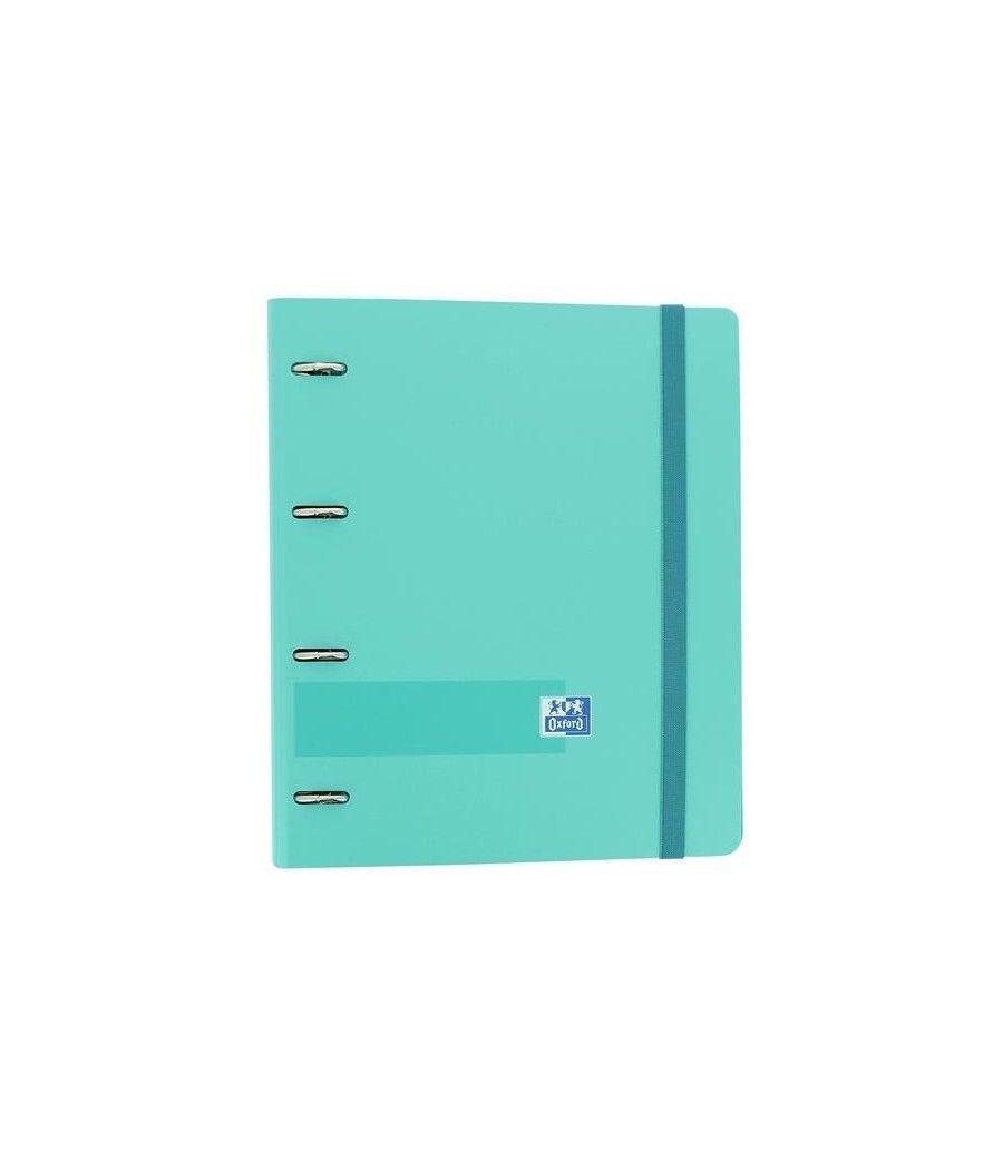 Oxford &you carpeta 4 anillas europeanbinder polyfoam c/ recambio 100h 5x5 a4+ ice mint - Imagen 1