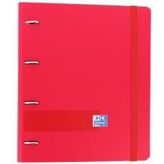 Oxford &you carpeta 4 anillas europeanbinder polyfoam c/ recambio 100h 5x5 a4+ rojo - Imagen 1