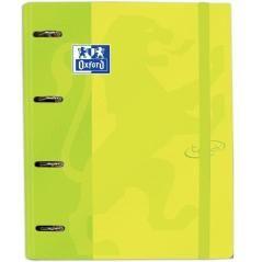 Oxford carpeta 4 anillas touch europeanbinder c/ recambio 100h 5x5 a4+ lima - Imagen 1